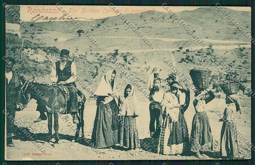 Catania Costumi Siciliani Randazzo cartolina QQ0837 – fronte