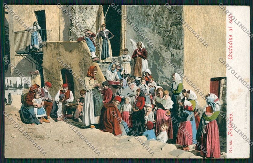 Palermo Costumi Siciliani cartolina QQ0849 – fronte