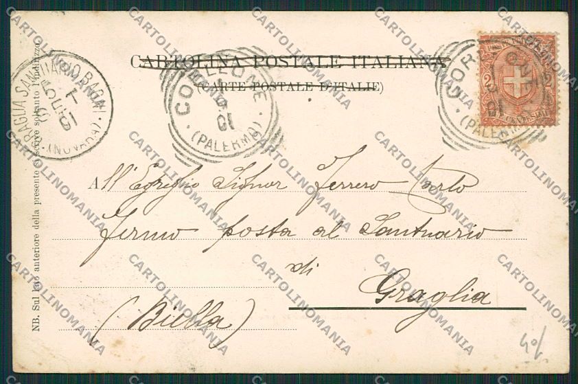 Palermo Costumi Siciliani Contadine Siculo Albanesi cartolina QQ0850 – retro