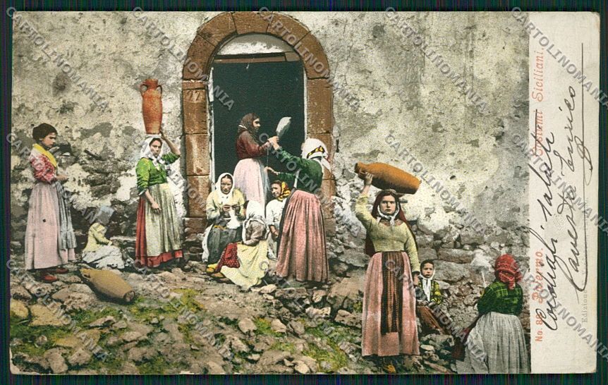 Palermo Costumi Siciliani cartolina QQ0855 – fronte