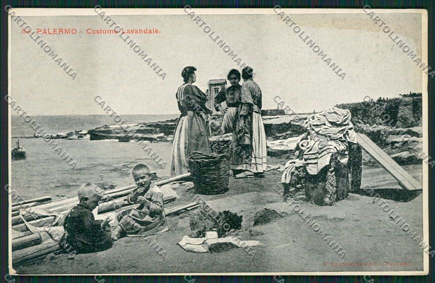Palermo Costumi Siciliani cartolina QQ0858 – fronte