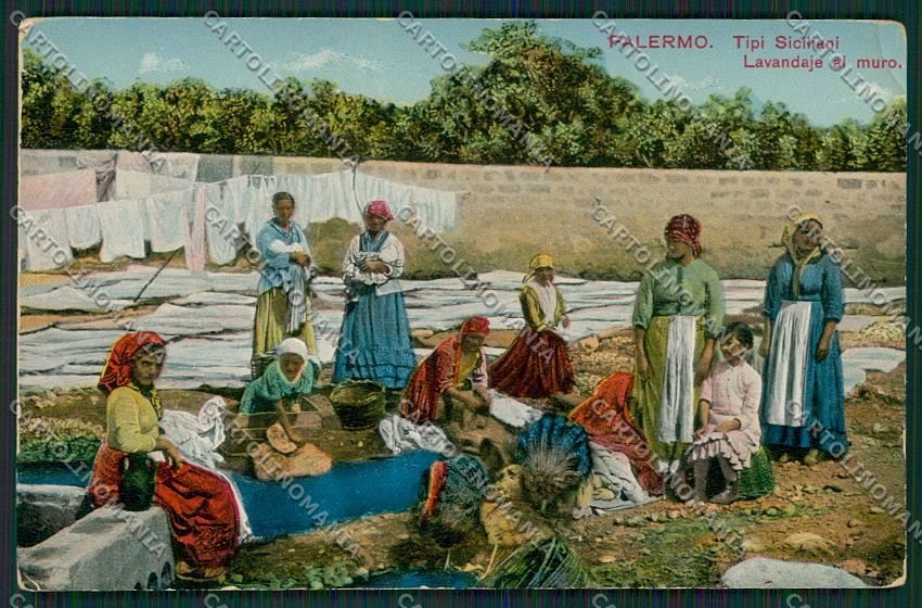 Palermo Costumi Siciliani cartolina QQ0861 – fronte