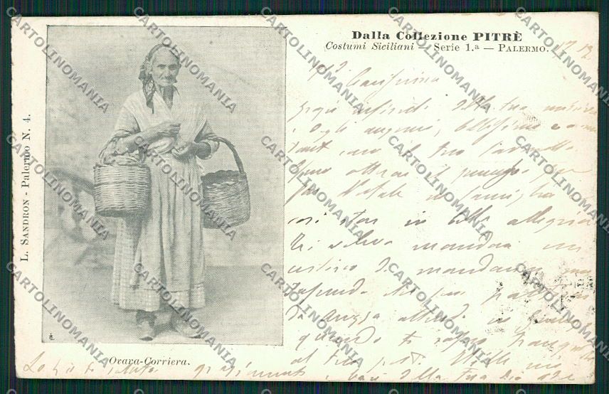 Palermo Costumi Siciliani Ovara cartolina QQ0864 – fronte