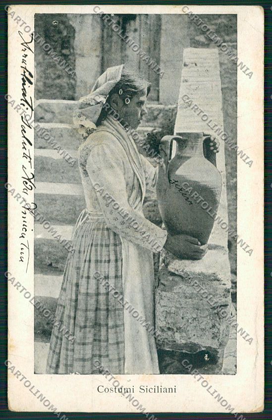 Palermo Costumi Siciliani cartolina QQ0878 – fronte