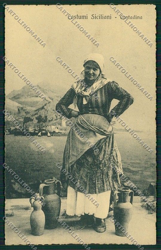 Palermo Costumi Siciliani cartolina QQ0881 – fronte