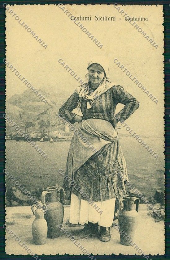 Palermo Costumi Siciliani cartolina QQ0882 – fronte