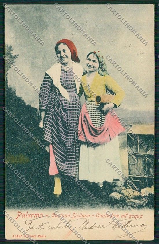 Palermo Costumi Siciliani cartolina QQ0893 – fronte