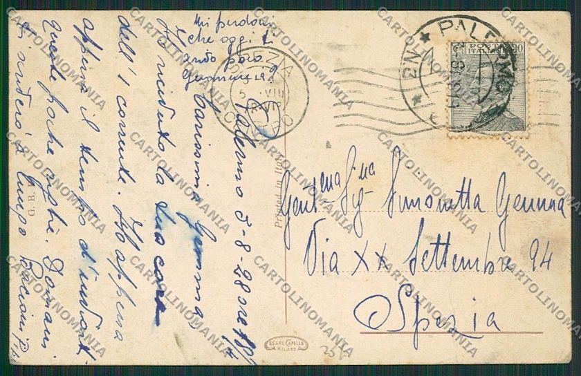 Palermo Costumi Siciliani PIEGA cartolina QQ0903 – retro