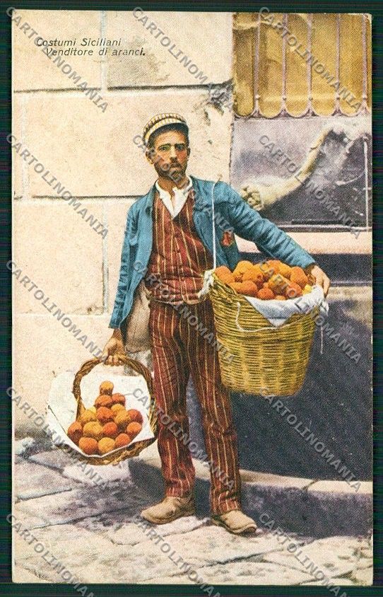 Palermo Costumi Siciliani SCOLLATA cartolina QQ0905 – fronte
