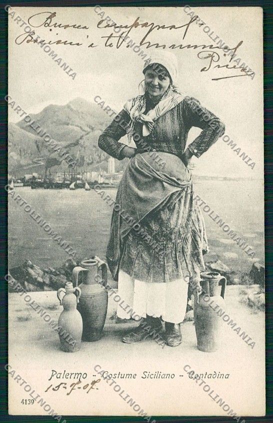 Palermo Costumi Siciliani cartolina QQ0911 – fronte