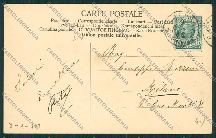 Palermo Costumi Siciliani cartolina QQ0929 – retro