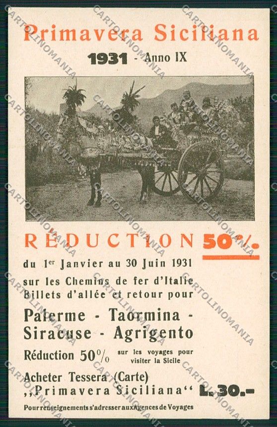 Palermo Costumi Siciliani Carretto Siciliano cartolina QQ0944 – fronte