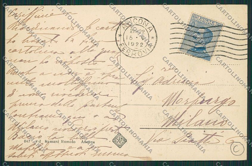 Ancona Città cartolina QQ0966 – retro