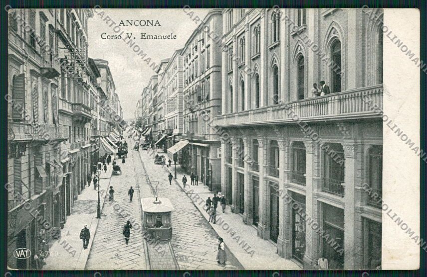 Ancona Città Alterocca VAT 4740 Tram cartolina QQ0972 – fronte