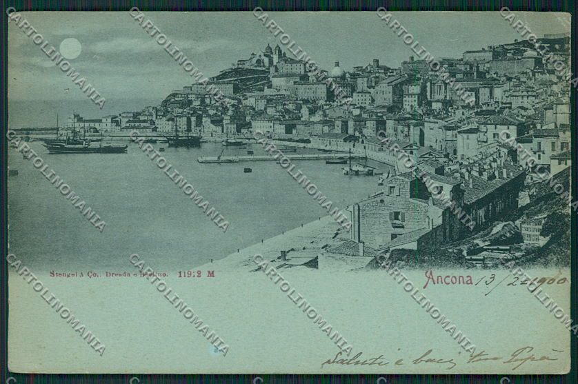 Ancona Città Chiaro di Luna cartolina QQ0974 – fronte