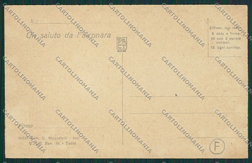 Ancona Falconara cartolina QQ1120 – retro