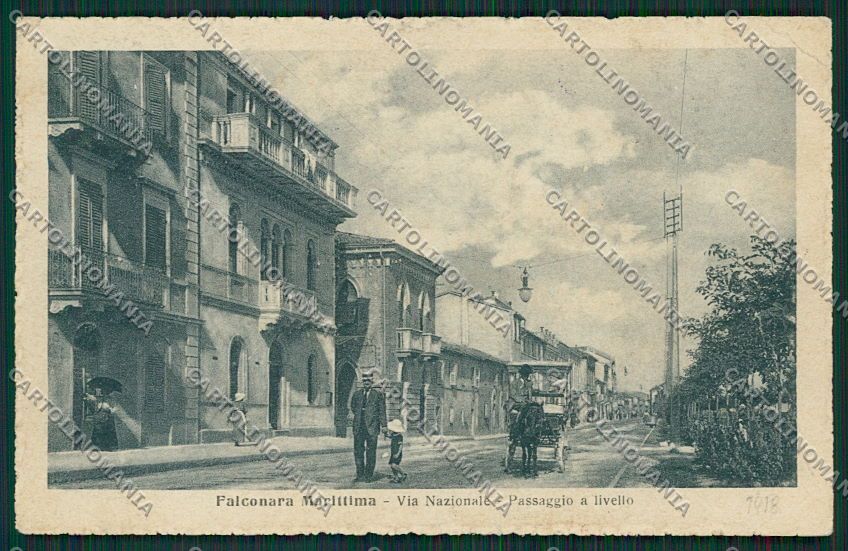 Ancona Falconara PIEGHINA cartolina QQ1124 – fronte