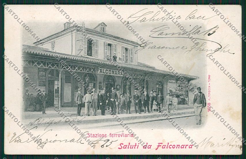 Ancona Falconara Alterocca 1658 Stazione Carabinieri PIEGHINE cartolina QQ1136 – fronte