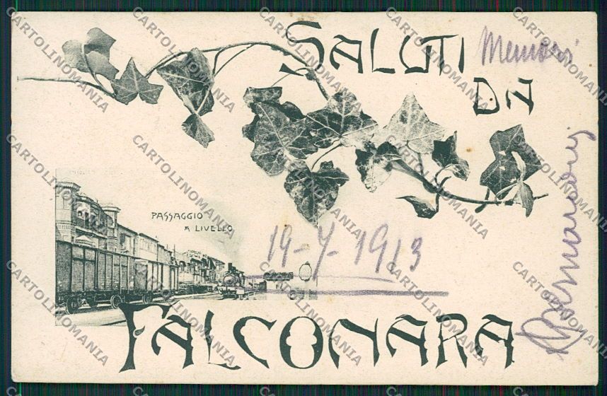Ancona Falconara Saluti da Treno cartolina QQ1147 – fronte