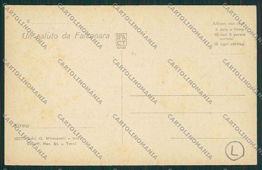 Ancona Falconara Treno cartolina QQ1150 – retro
