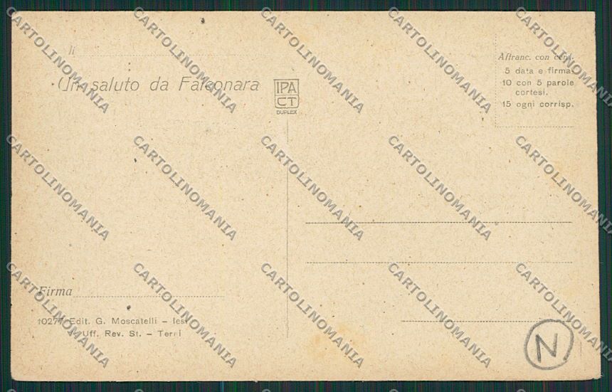 Ancona Falconara Treno cartolina QQ1154 – retro