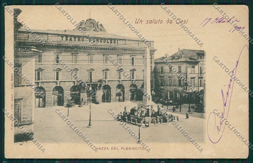 Ancona Jesi Iesi ABRASA cartolina QQ1157 – fronte