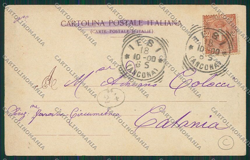 Ancona Jesi Iesi ABRASA cartolina QQ1157 – retro