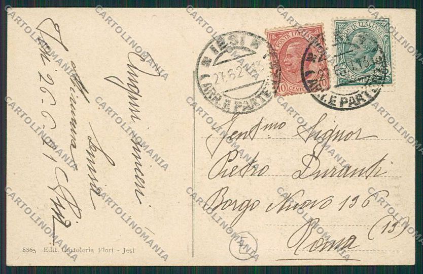 Ancona Jesi Iesi Poste PIEGHINA cartolina QQ1179 – retro