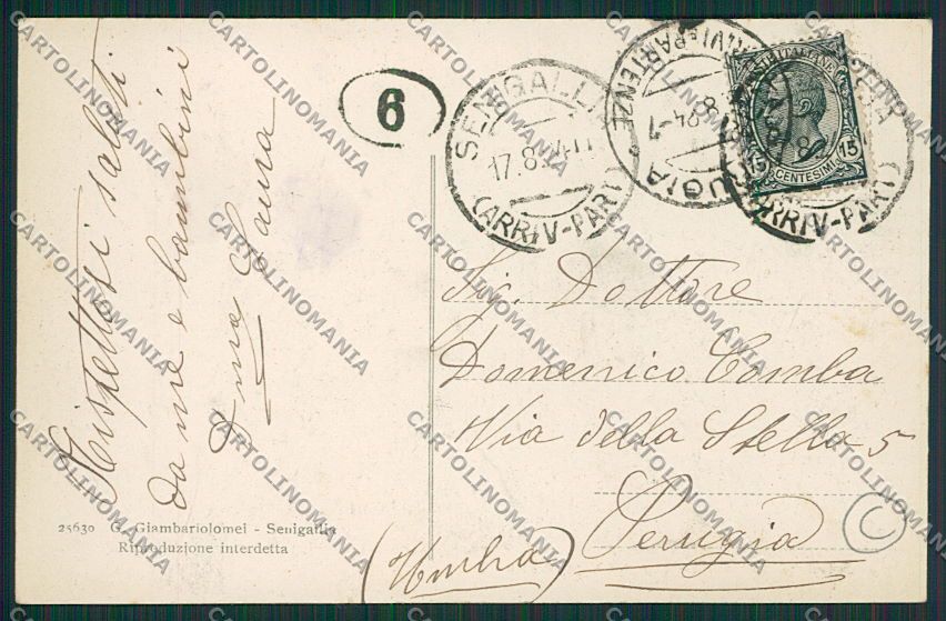 Ancona Senigallia cartolina QQ1206 – retro
