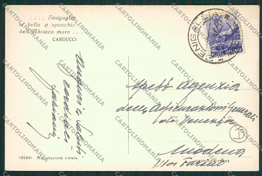 Ancona Senigallia cartolina QQ1219 – retro