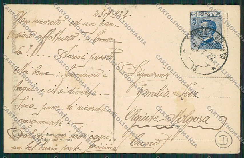 Ancona Senigallia PIEGHINE cartolina QQ1229 – retro