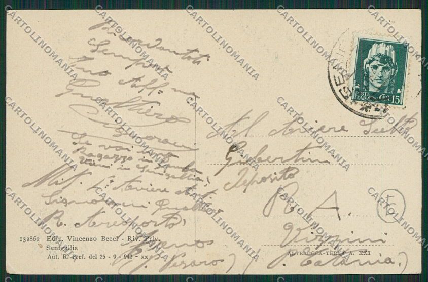 Ancona Senigallia cartolina QQ1232 – retro