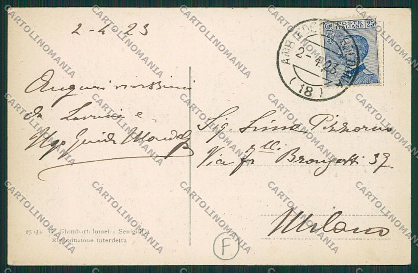 Ancona Senigallia cartolina QQ1245 – retro