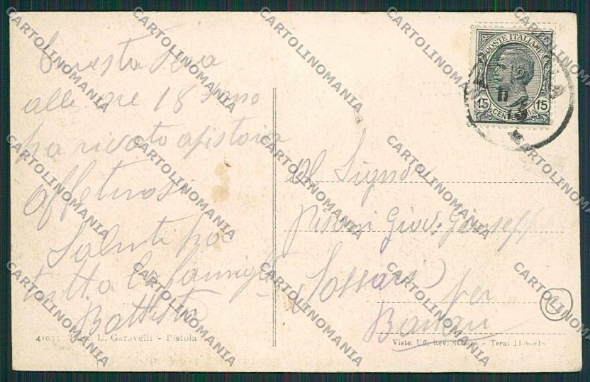 Pistoia Città Saluti da cartolina QQ1308 – retro