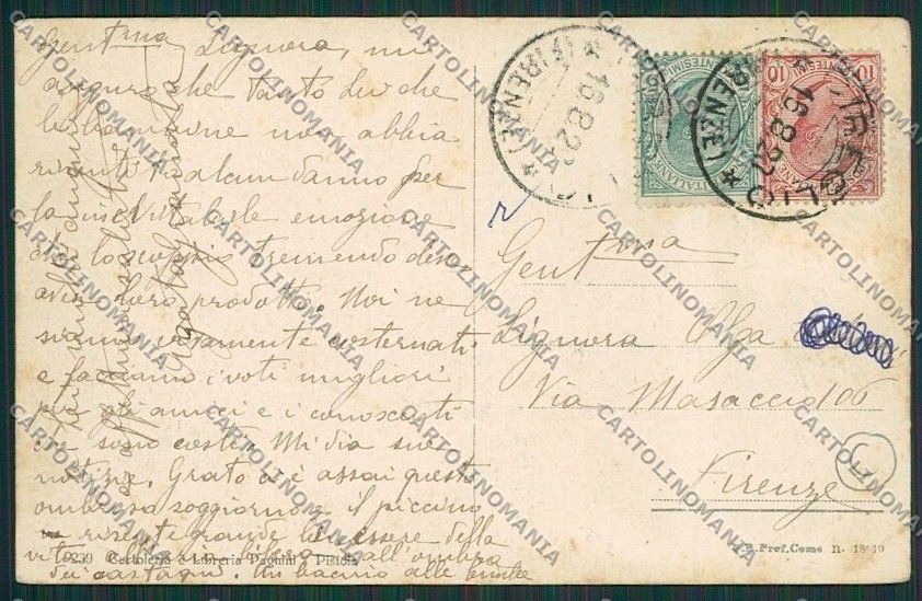 Pistoia Cireglio cartolina QQ1372 – retro