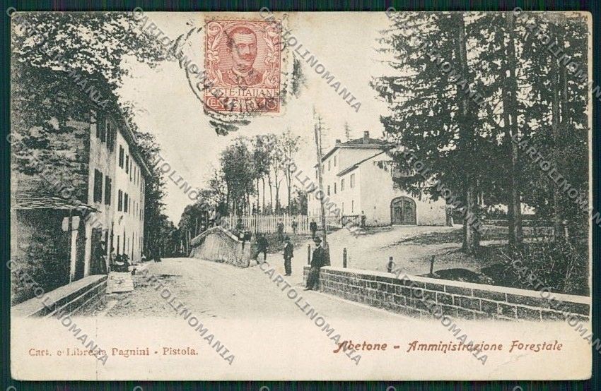 Pistoia Abetone Forestale PIEGHINA cartolina QQ1384 – fronte