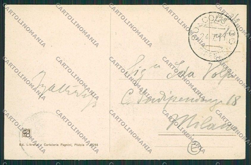 Pistoia Boscolungo Abetone Forestale cartolina QQ1387 – retro