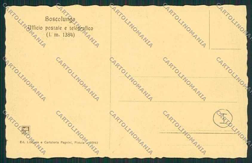 Pistoia Boscolungo Abetone Poste cartolina QQ1393 – retro