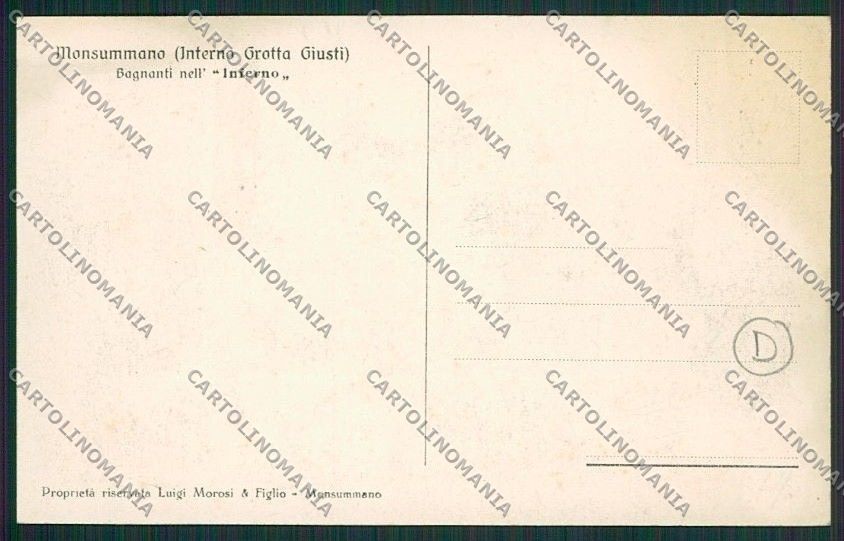 Pistoia Monsummano Grotta cartolina QQ1417 – retro