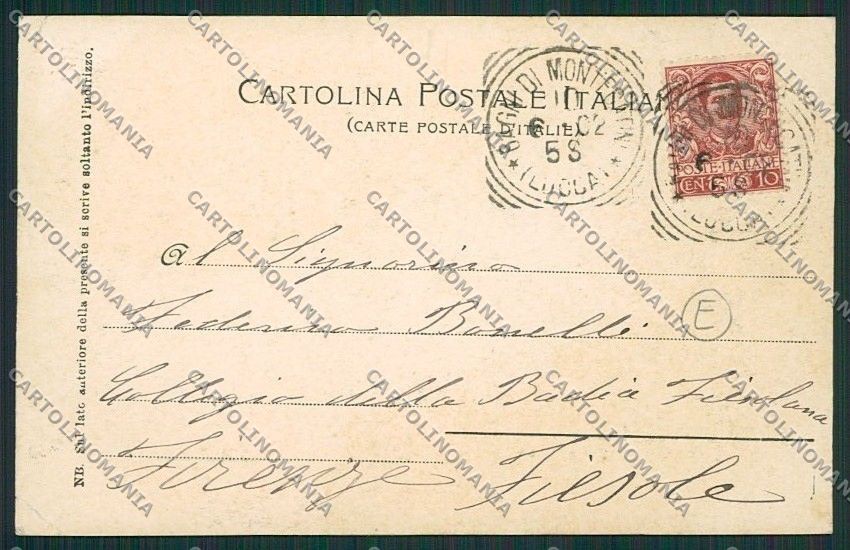 Pistoia Monsummano PIEGHINA cartolina QQ1422 – retro