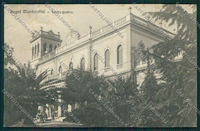 Pistoia Montecatini RIFILATA cartolina QQ1445 – fronte