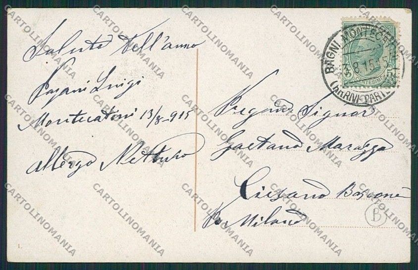 Pistoia Montecatini cartolina QQ1463 – retro