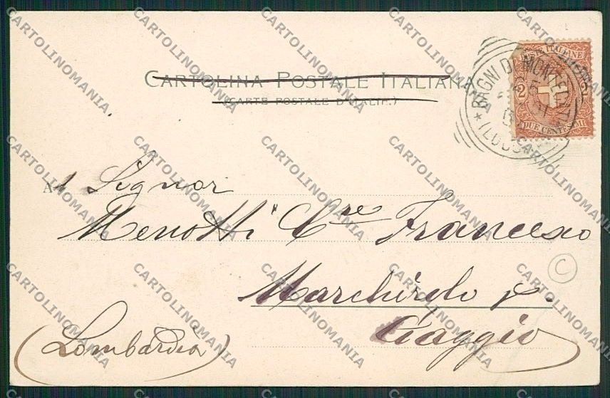 Pistoia Montecatini PIEGA cartolina QQ1468 – retro