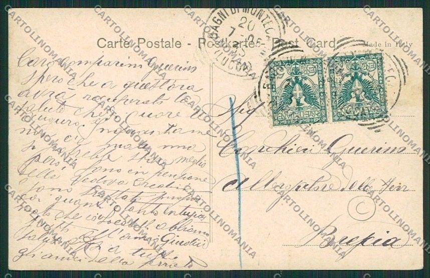 Pistoia Montecatini Alterocca 4020 cartolina QQ1471 – retro