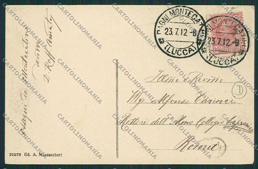 Pistoia Montecatini cartolina QQ1491 – retro