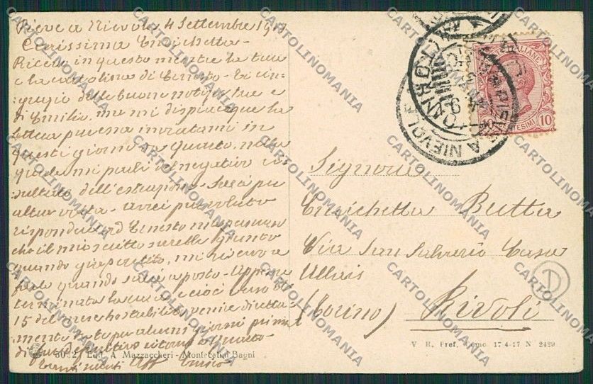 Pistoia Montecatini cartolina QQ1503 – retro