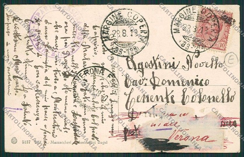 Pistoia Montecatini cartolina QQ1514 – retro
