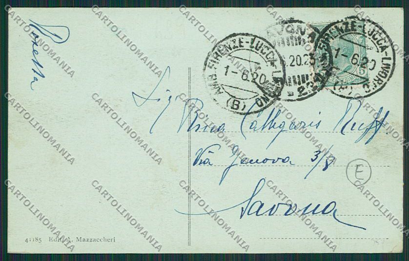 Pistoia Montecatini Stazione cartolina QQ1537 – retro