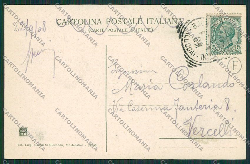 Pistoia Montecatini Funicolare cartolina QQ1544 – retro