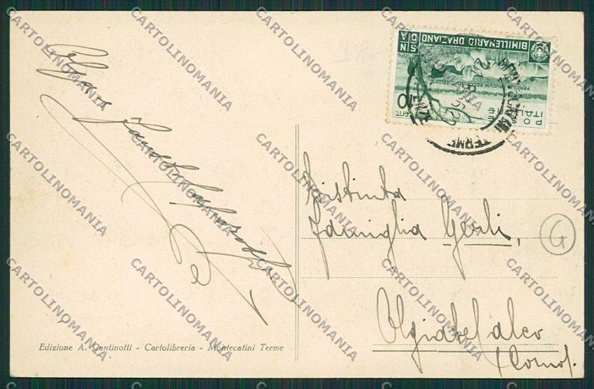 Pistoia Montecatini cartolina QQ1547 – retro